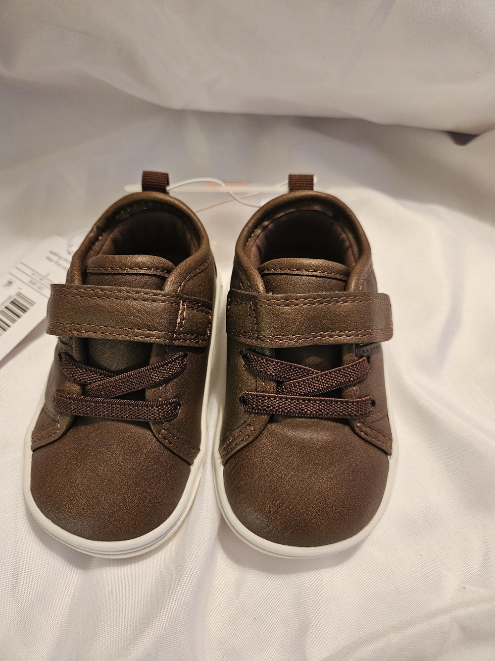 Target Brown Kids Sneakers with Hook-and-Loop Strap
